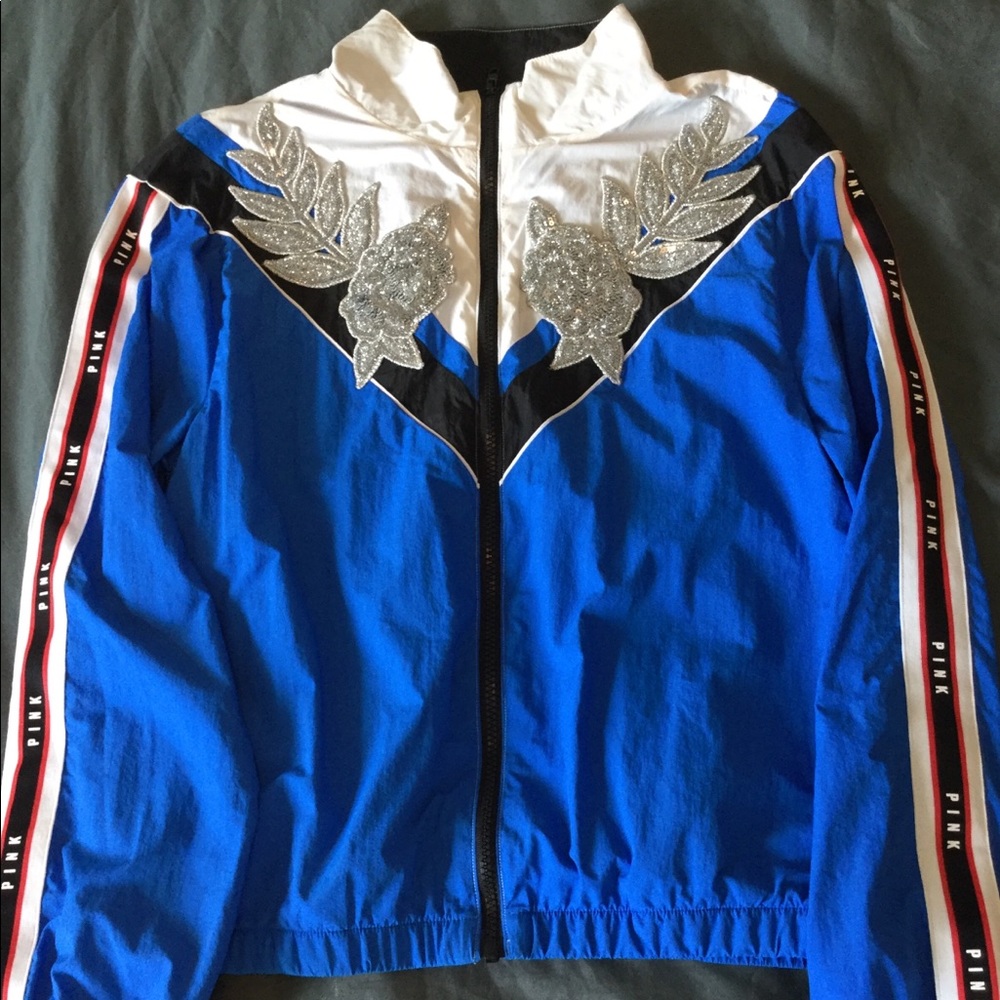 PINK windbreaker embellished full-zip - DONATED